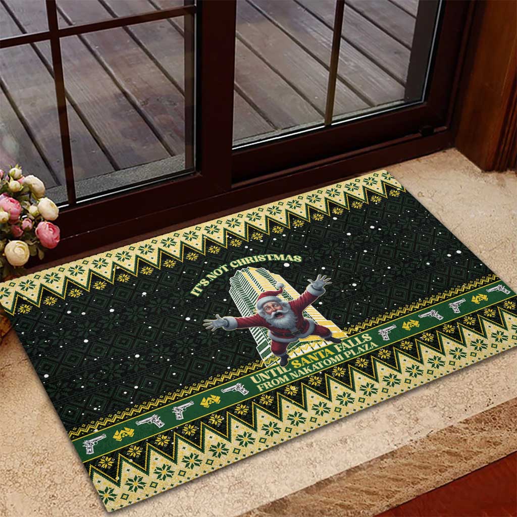 Nakatomi Plaza Rubber Doormat It's Not Xmas Until Santa Falls - Wonder Print Shop