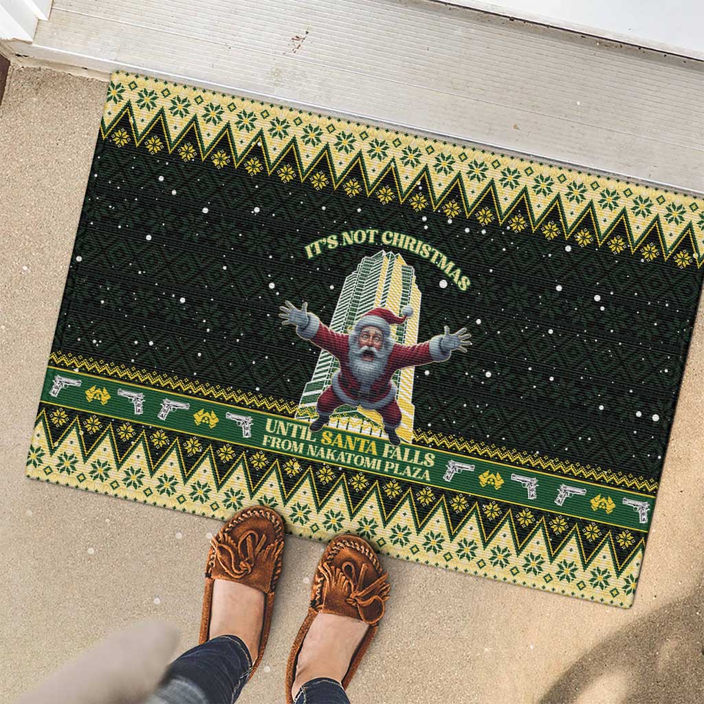 Nakatomi Plaza Rubber Doormat It's Not Xmas Until Santa Falls - Wonder Print Shop