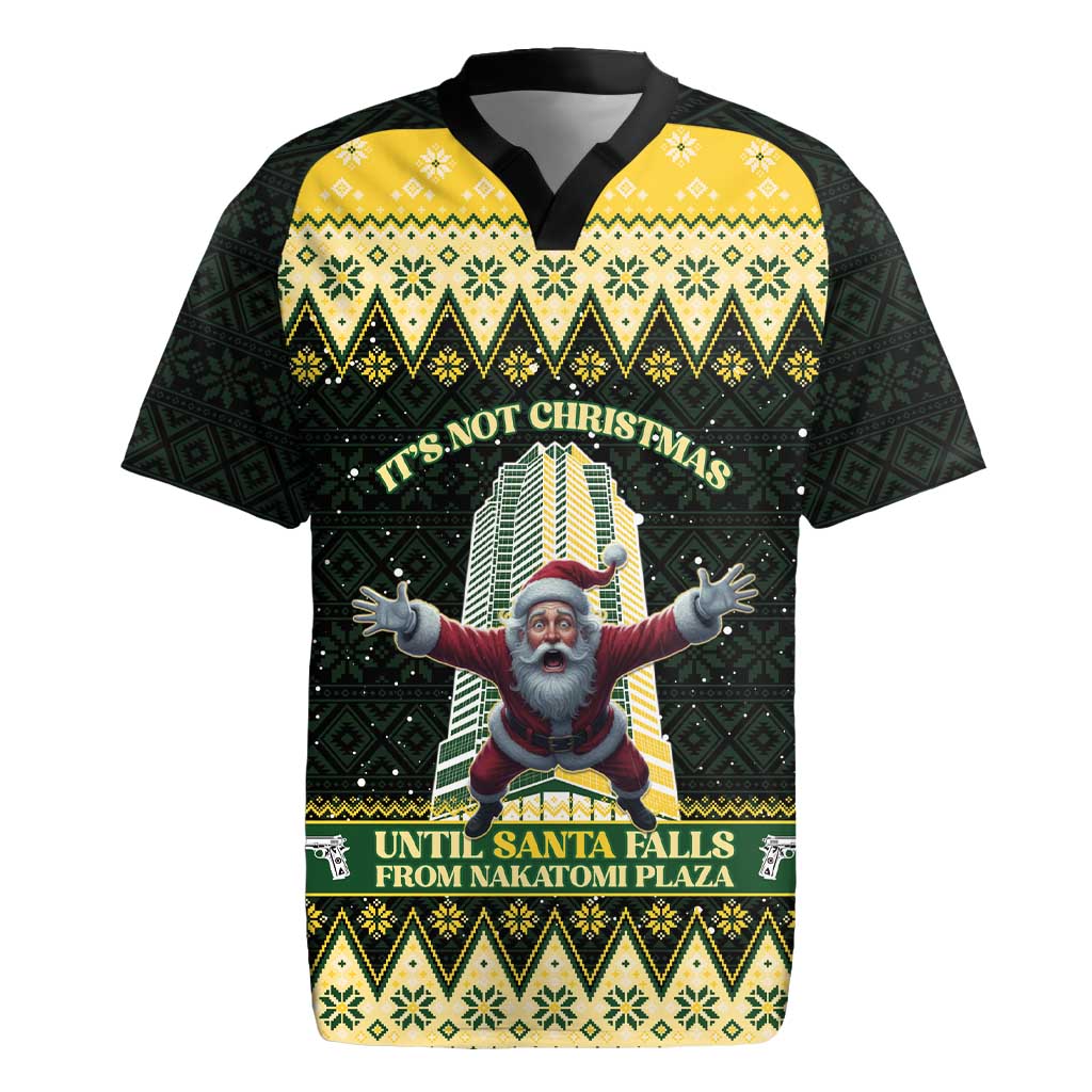 Personalised Nakatomi Plaza Rugby Jersey It's Not Xmas Until Santa Falls - Wonder Print Shop