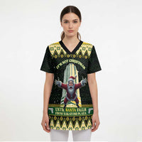 Personalised Nakatomi Plaza Scrub Top It's Not Xmas Until Santa Falls - Wonder Print Shop