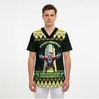 Personalised Nakatomi Plaza Scrub Top It's Not Xmas Until Santa Falls - Wonder Print Shop