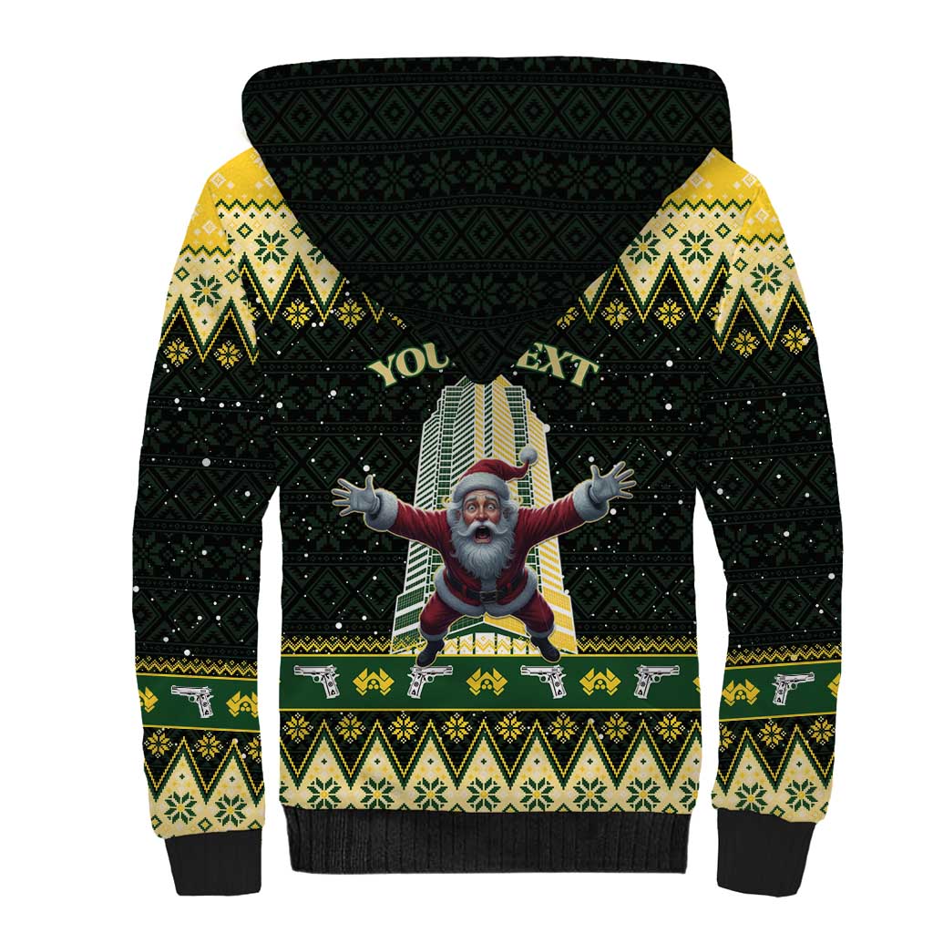 Personalised Nakatomi Plaza Sherpa Hoodie It's Not Xmas Until Santa Falls - Wonder Print Shop