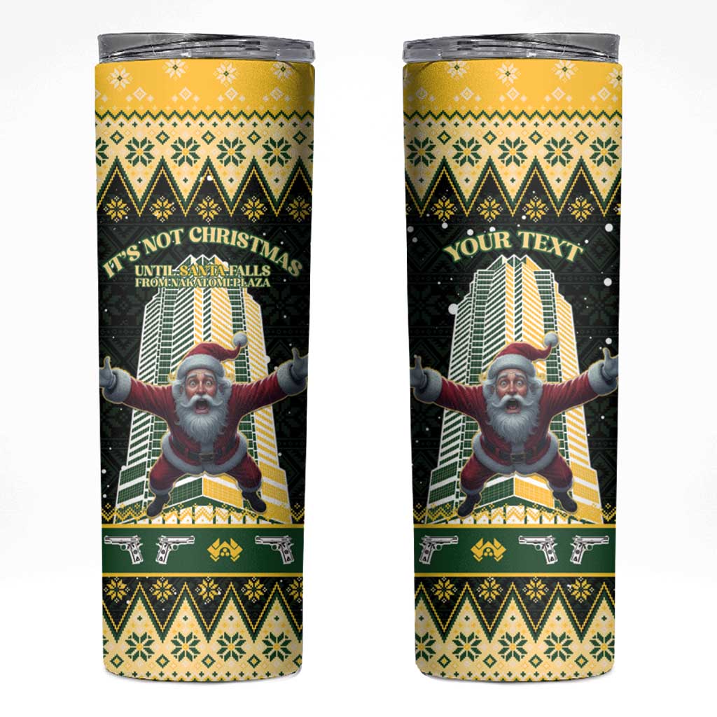 Personalised Nakatomi Plaza Skinny Tumbler It's Not Xmas Until Santa Falls - Wonder Print Shop