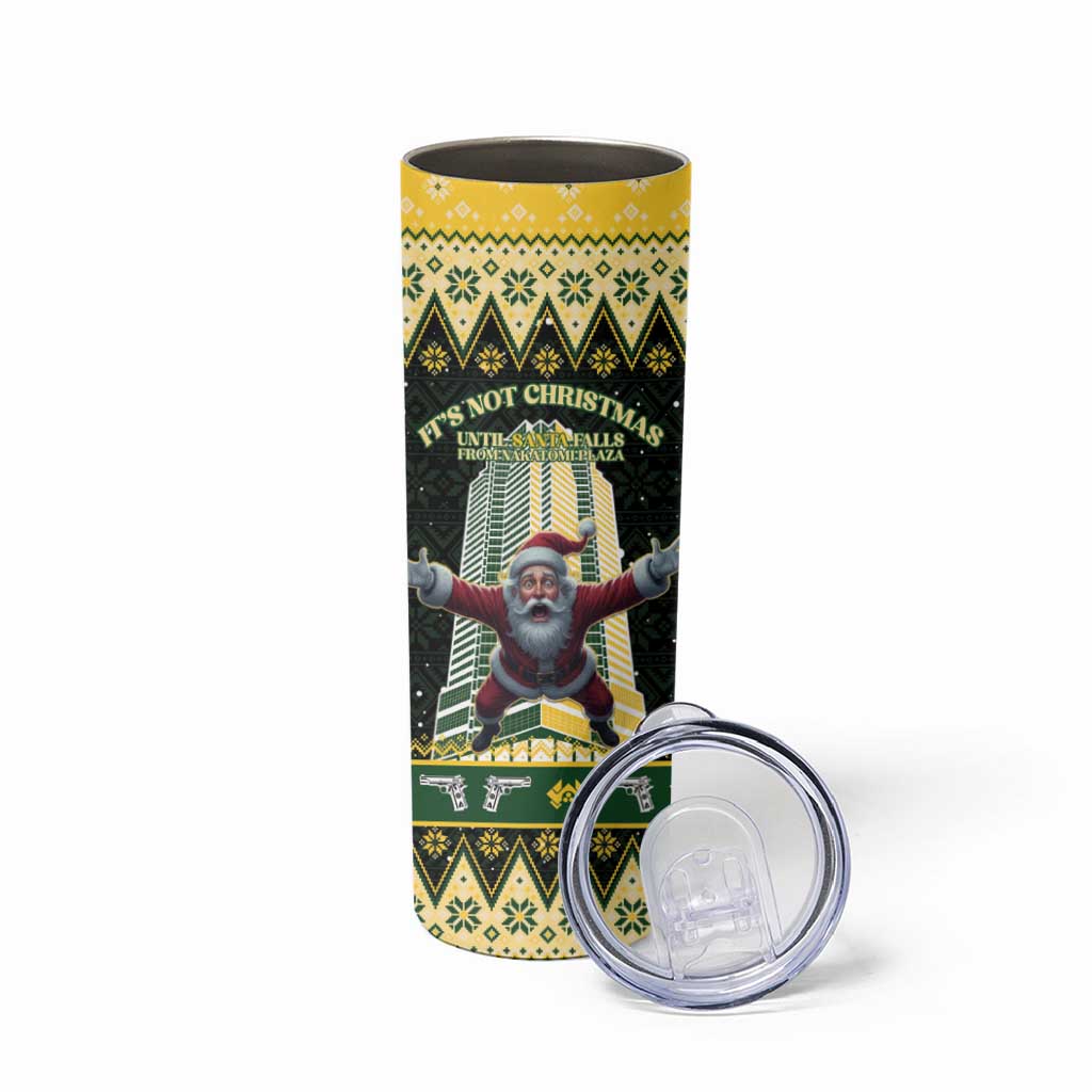 Personalised Nakatomi Plaza Skinny Tumbler It's Not Xmas Until Santa Falls - Wonder Print Shop