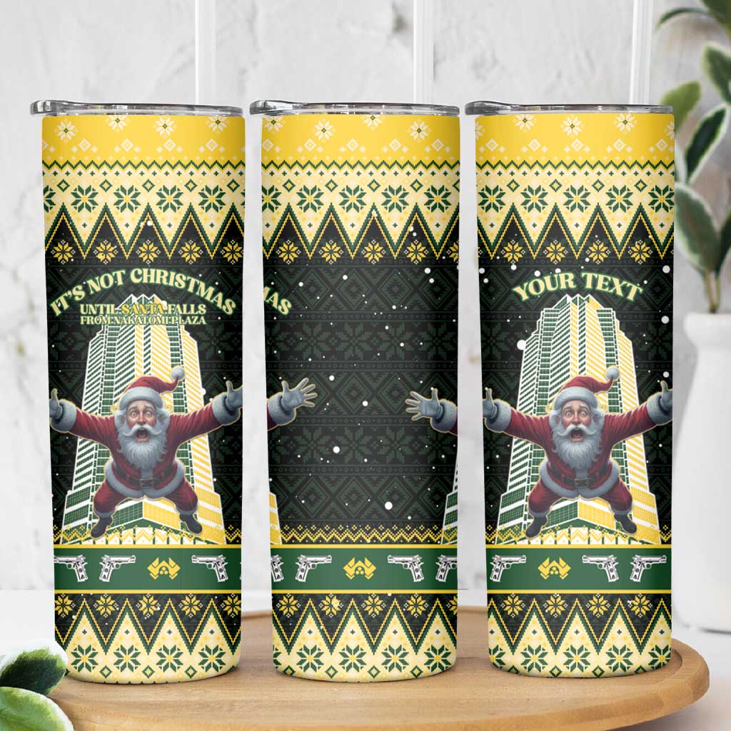 Personalised Nakatomi Plaza Skinny Tumbler It's Not Xmas Until Santa Falls - Wonder Print Shop