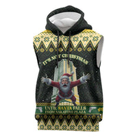 Personalised Nakatomi Plaza Sleeveless Hoodie It's Not Xmas Until Santa Falls - Wonder Print Shop