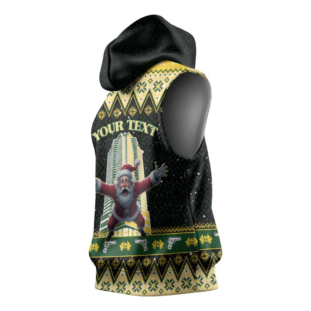 Personalised Nakatomi Plaza Sleeveless Hoodie It's Not Xmas Until Santa Falls - Wonder Print Shop