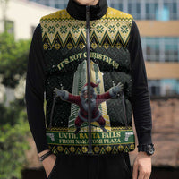 Personalised Nakatomi Plaza Sleeveless Puffer Jacket It's Not Xmas Until Santa Falls - Wonder Print Shop
