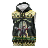 Personalised Nakatomi Plaza Sleeveless Zip Hoodie It's Not Xmas Until Santa Falls - Wonder Print Shop