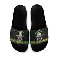 Nakatomi Plaza Slide Sandals It's Not Xmas Until Santa Falls - Wonder Print Shop