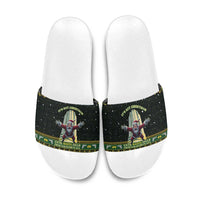 Nakatomi Plaza Slide Sandals It's Not Xmas Until Santa Falls - Wonder Print Shop