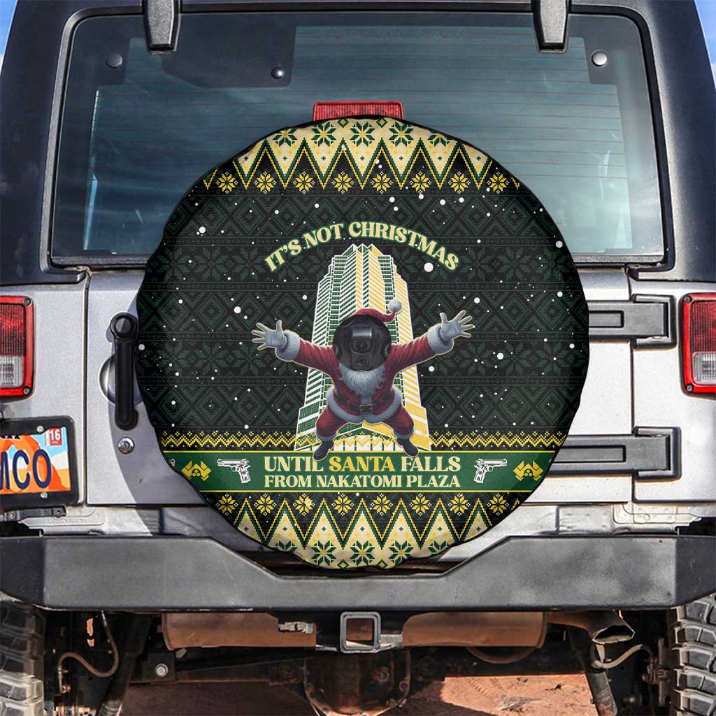 Nakatomi Plaza Spare Tire Cover It's Not Xmas Until Santa Falls - Wonder Print Shop