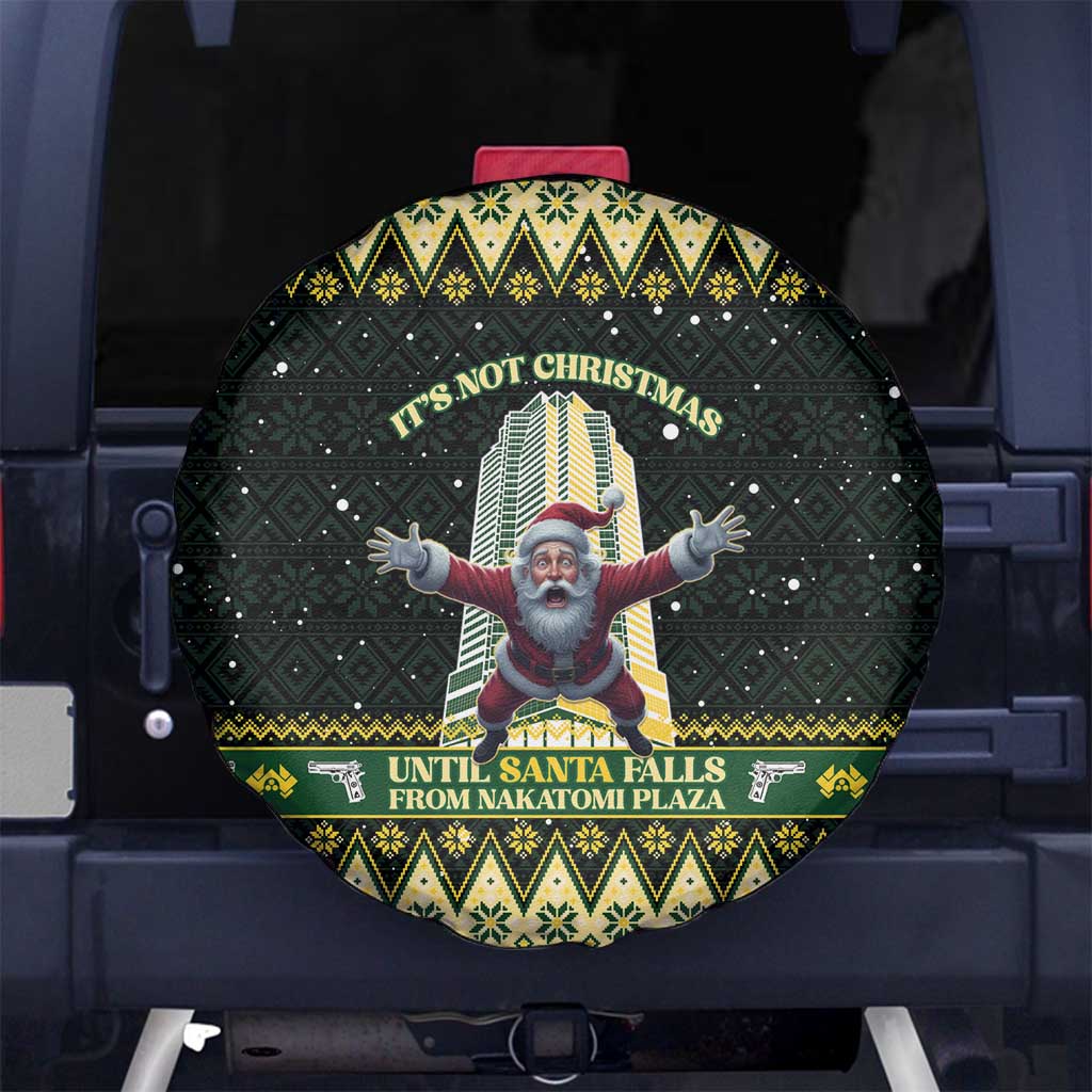 Nakatomi Plaza Spare Tire Cover It's Not Xmas Until Santa Falls - Wonder Print Shop