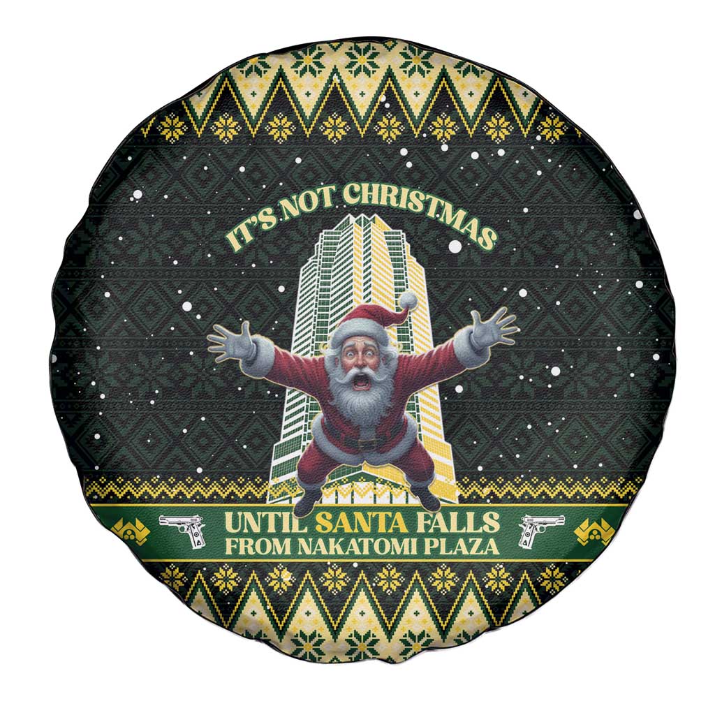 Nakatomi Plaza Spare Tire Cover It's Not Xmas Until Santa Falls - Wonder Print Shop