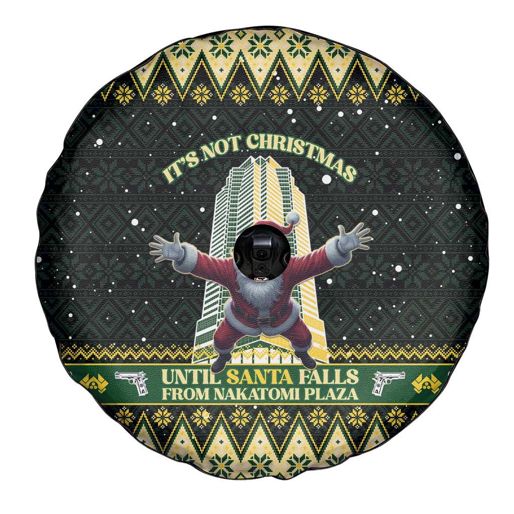 Nakatomi Plaza Spare Tire Cover It's Not Xmas Until Santa Falls - Wonder Print Shop