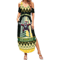 Personalised Nakatomi Plaza Summer Maxi Dress It's Not Xmas Until Santa Falls - Wonder Print Shop