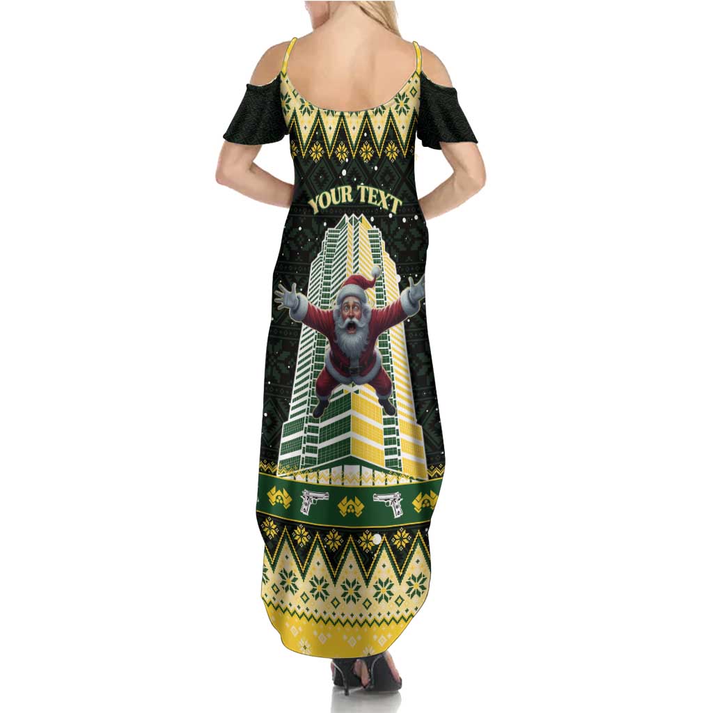 Personalised Nakatomi Plaza Summer Maxi Dress It's Not Xmas Until Santa Falls - Wonder Print Shop