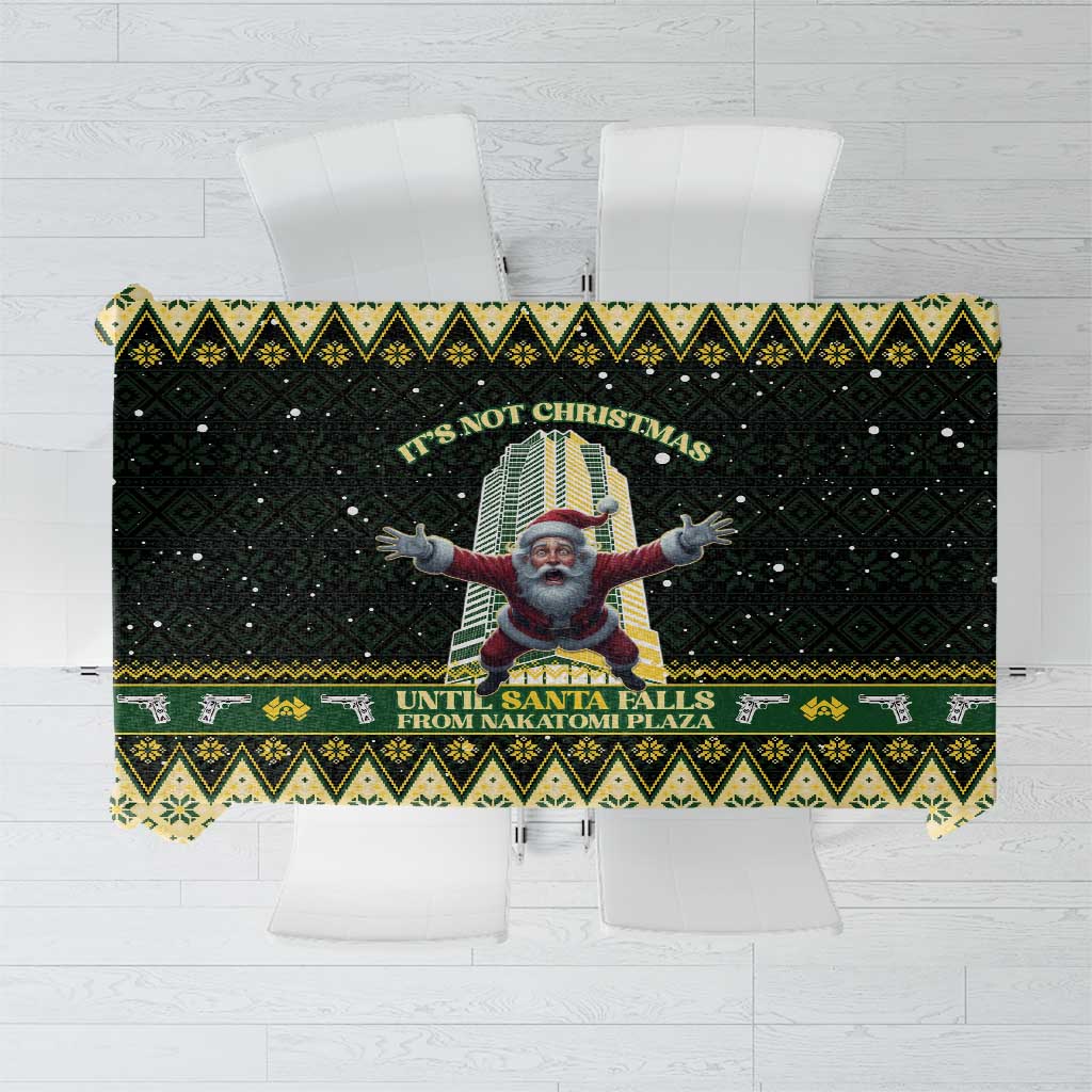 Nakatomi Plaza Tablecloth It's Not Xmas Until Santa Falls - Wonder Print Shop