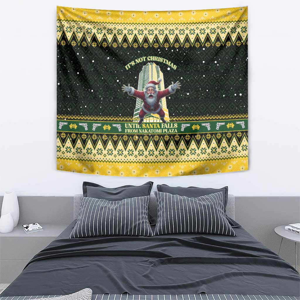 Nakatomi Plaza Tapestry It's Not Xmas Until Santa Falls - Wonder Print Shop