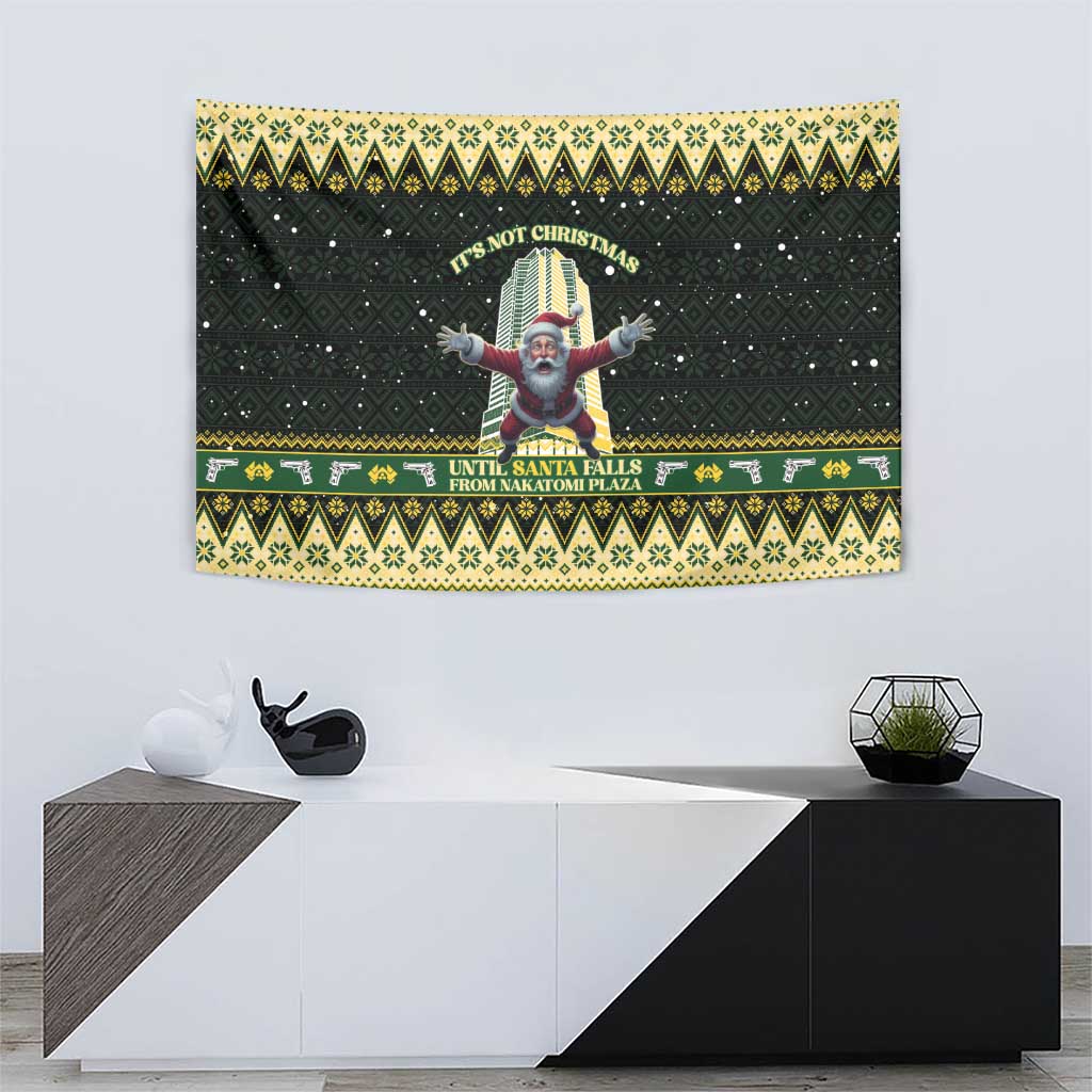 Nakatomi Plaza Tapestry It's Not Xmas Until Santa Falls - Wonder Print Shop