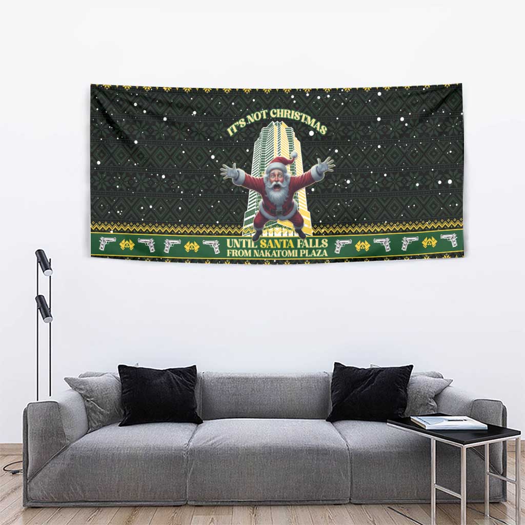 Nakatomi Plaza Tapestry It's Not Xmas Until Santa Falls - Wonder Print Shop