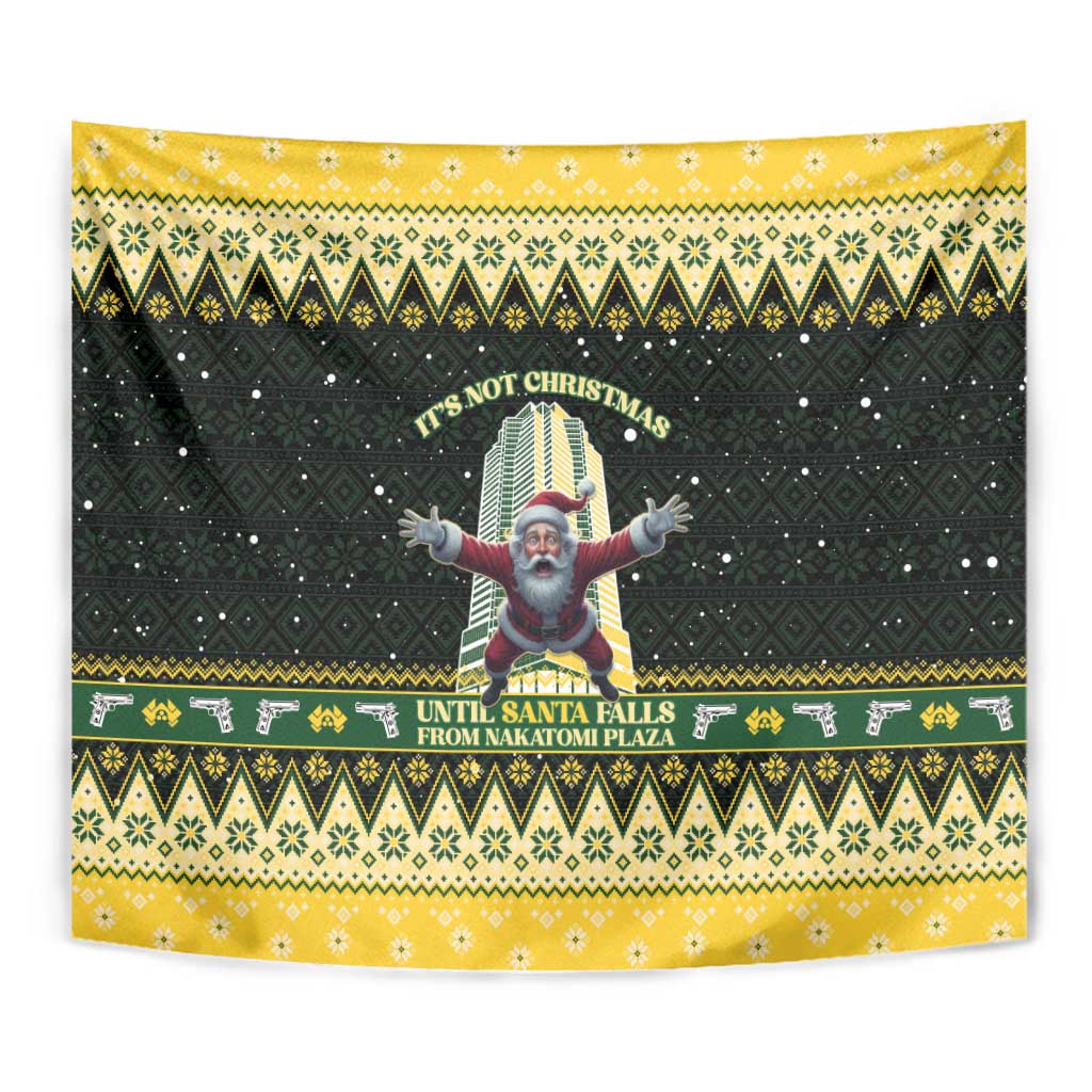 Nakatomi Plaza Tapestry It's Not Xmas Until Santa Falls - Wonder Print Shop