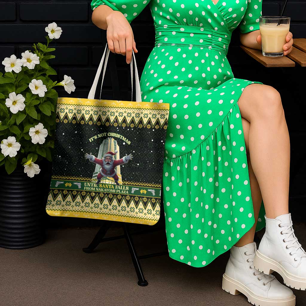 Nakatomi Plaza Tote Bag It's Not Xmas Until Santa Falls - Wonder Print Shop