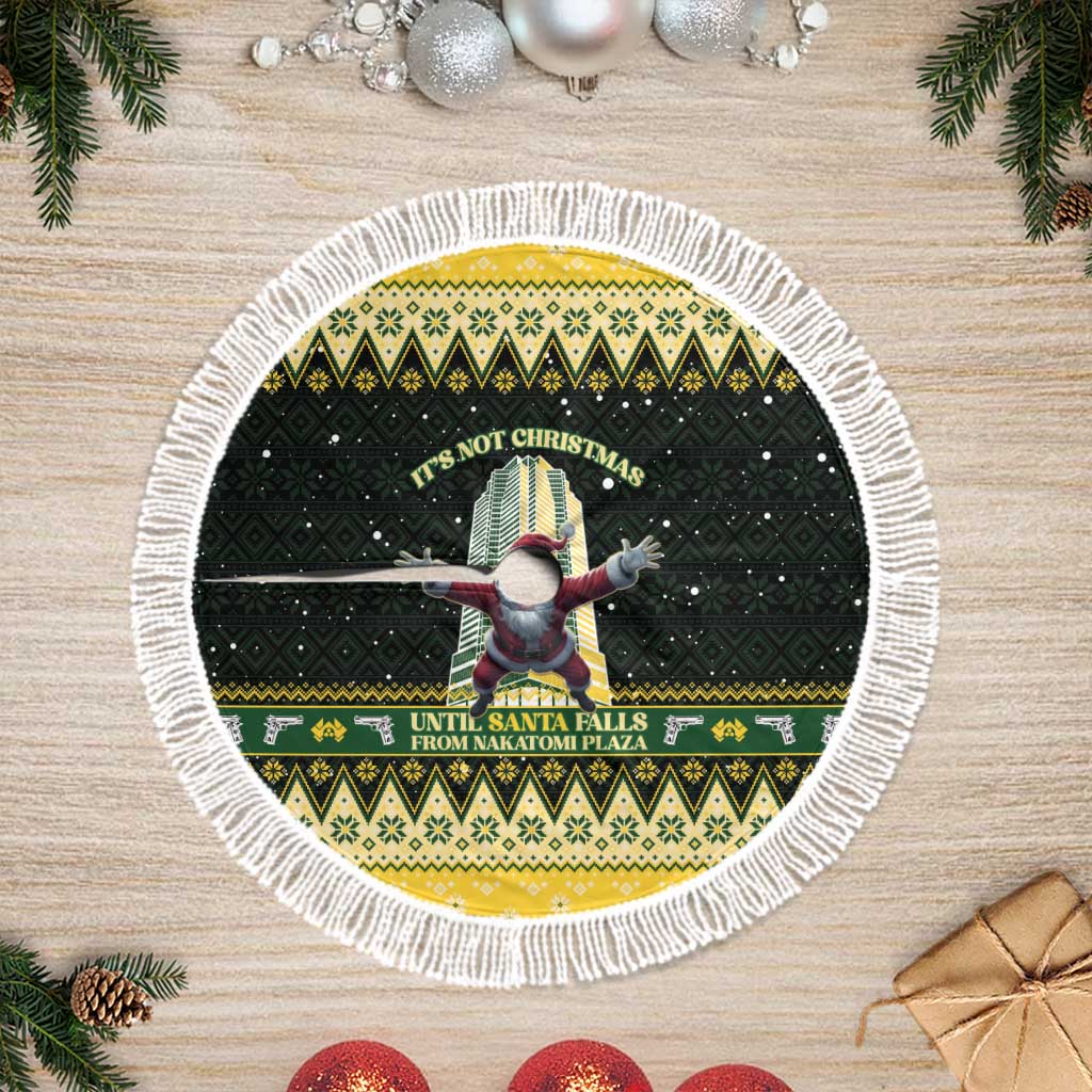 Nakatomi Plaza Tree Skirt It's Not Xmas Until Santa Falls - Wonder Print Shop