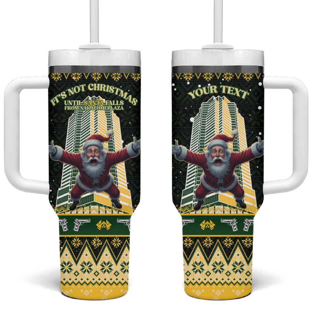 Personalised Nakatomi Plaza Tumbler With Handle It's Not Xmas Until Santa Falls - Wonder Print Shop