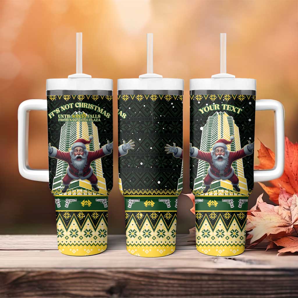 Personalised Nakatomi Plaza Tumbler With Handle It's Not Xmas Until Santa Falls - Wonder Print Shop