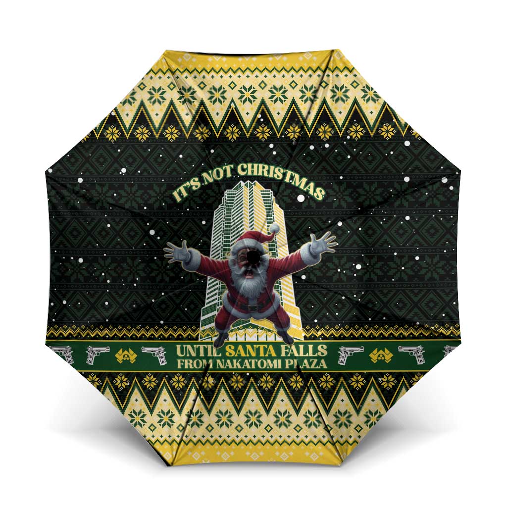 Nakatomi Plaza Umbrella It's Not Xmas Until Santa Falls - Wonder Print Shop