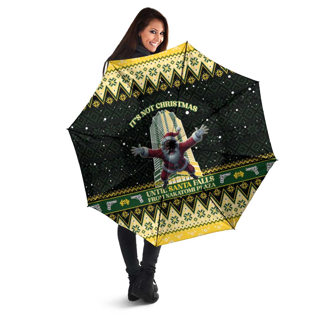 Nakatomi Plaza Umbrella It's Not Xmas Until Santa Falls - Wonder Print Shop