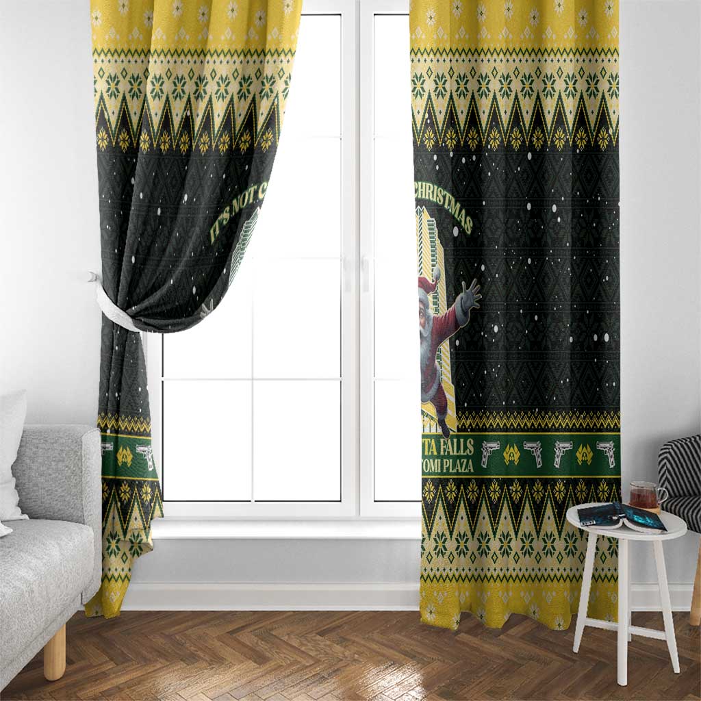 Nakatomi Plaza Window Curtain It's Not Xmas Until Santa Falls - Wonder Print Shop
