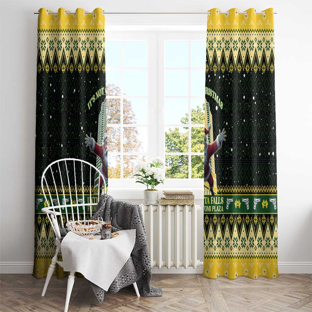 Nakatomi Plaza Window Curtain It's Not Xmas Until Santa Falls - Wonder Print Shop