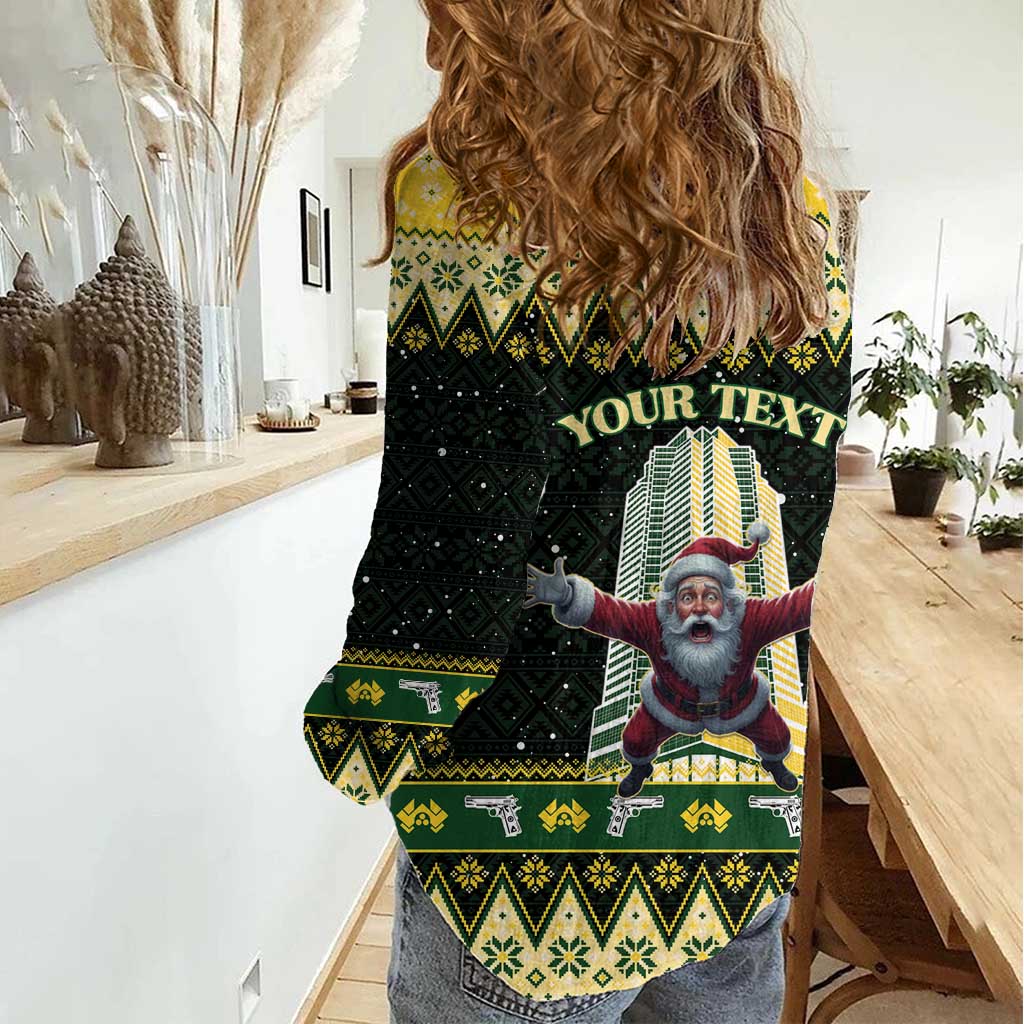 Personalised Nakatomi Plaza Women Casual Shirt It's Not Xmas Until Santa Falls - Wonder Print Shop