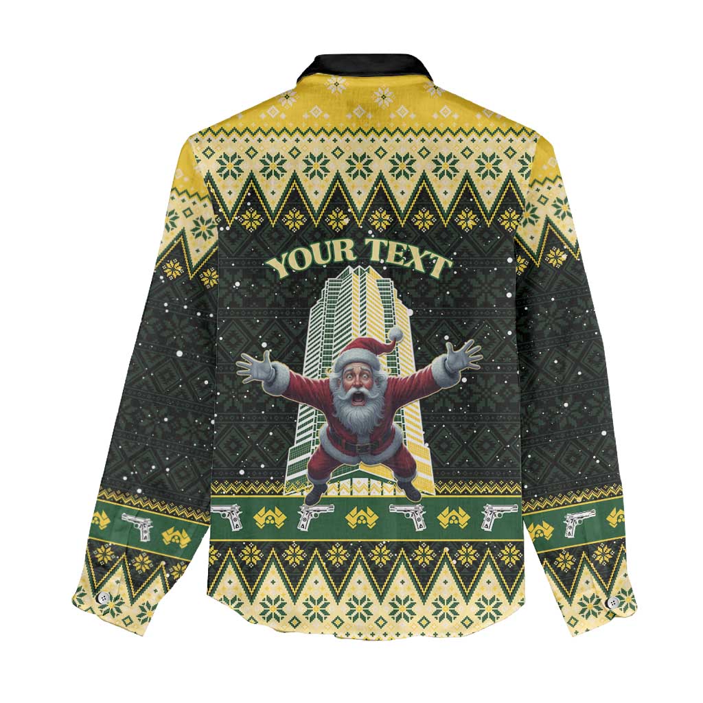 Personalised Nakatomi Plaza Women Casual Shirt It's Not Xmas Until Santa Falls - Wonder Print Shop