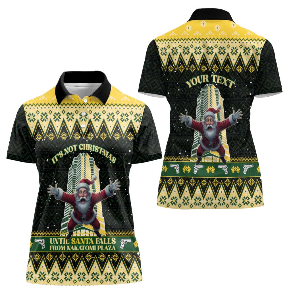 Personalised Nakatomi Plaza Women Polo Shirt It's Not Xmas Until Santa Falls - Wonder Print Shop