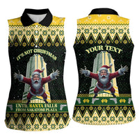 Personalised Nakatomi Plaza Women Sleeveless Polo Shirt It's Not Xmas Until Santa Falls - Wonder Print Shop