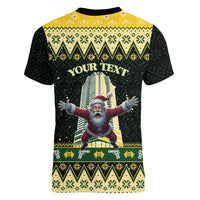 Personalised Nakatomi Plaza Women V-Neck T-Shirt It's Not Xmas Until Santa Falls - Wonder Print Shop