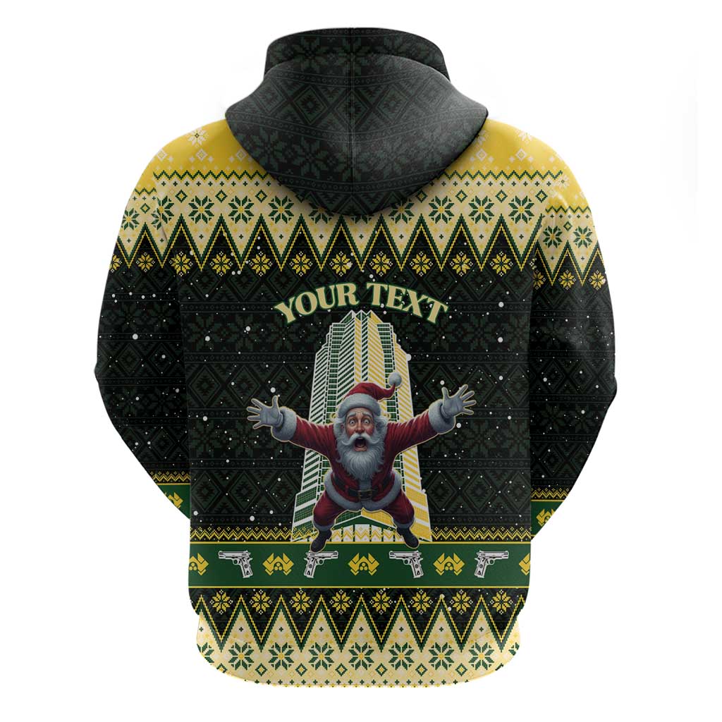 Personalised Nakatomi Plaza Zip Hoodie It's Not Xmas Until Santa Falls - Wonder Print Shop