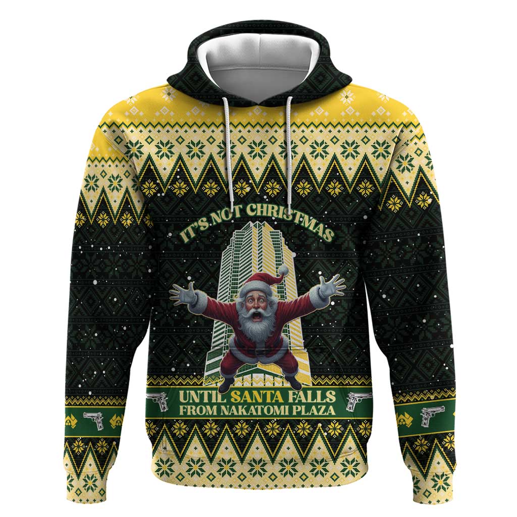 Personalised Nakatomi Plaza Zip Hoodie It's Not Xmas Until Santa Falls - Wonder Print Shop