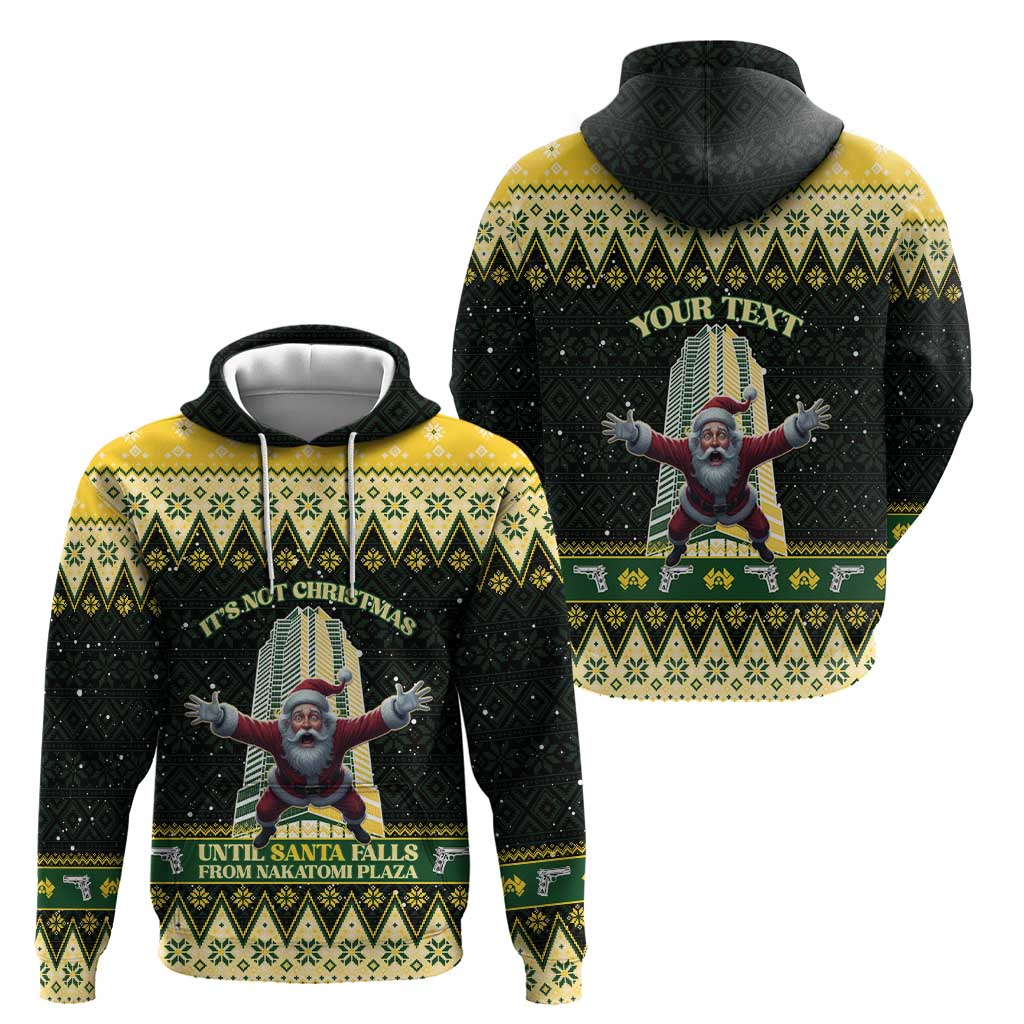Personalised Nakatomi Plaza Zip Hoodie It's Not Xmas Until Santa Falls - Wonder Print Shop