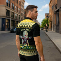 Personalised Nakatomi Plaza Zipper Polo Shirt It's Not Xmas Until Santa Falls - Wonder Print Shop