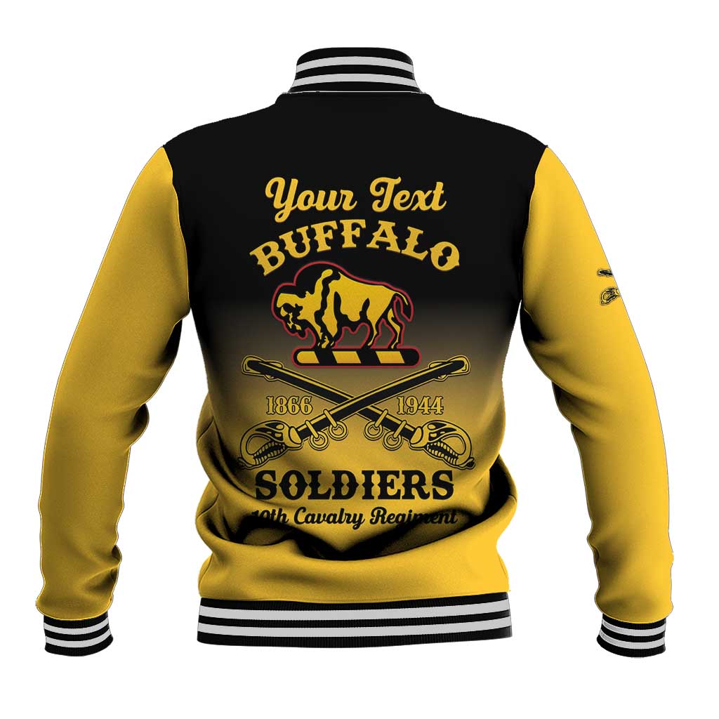 Personalised Buffalo Soldiers Baseball Jacket 10th Cavalry Regiment - Wonder Print Shop