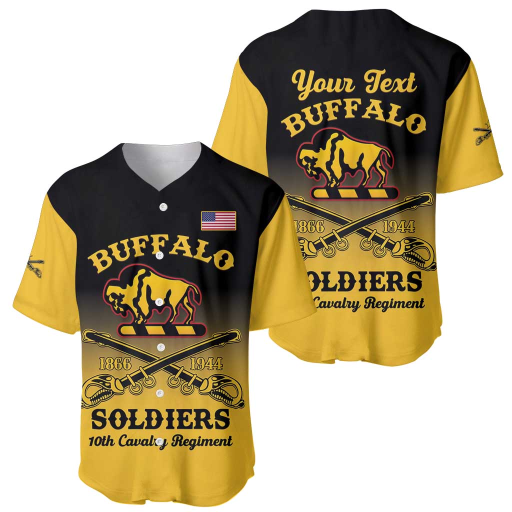 Personalised Buffalo Soldiers Baseball Jersey 10th Cavalry Regiment - Wonder Print Shop