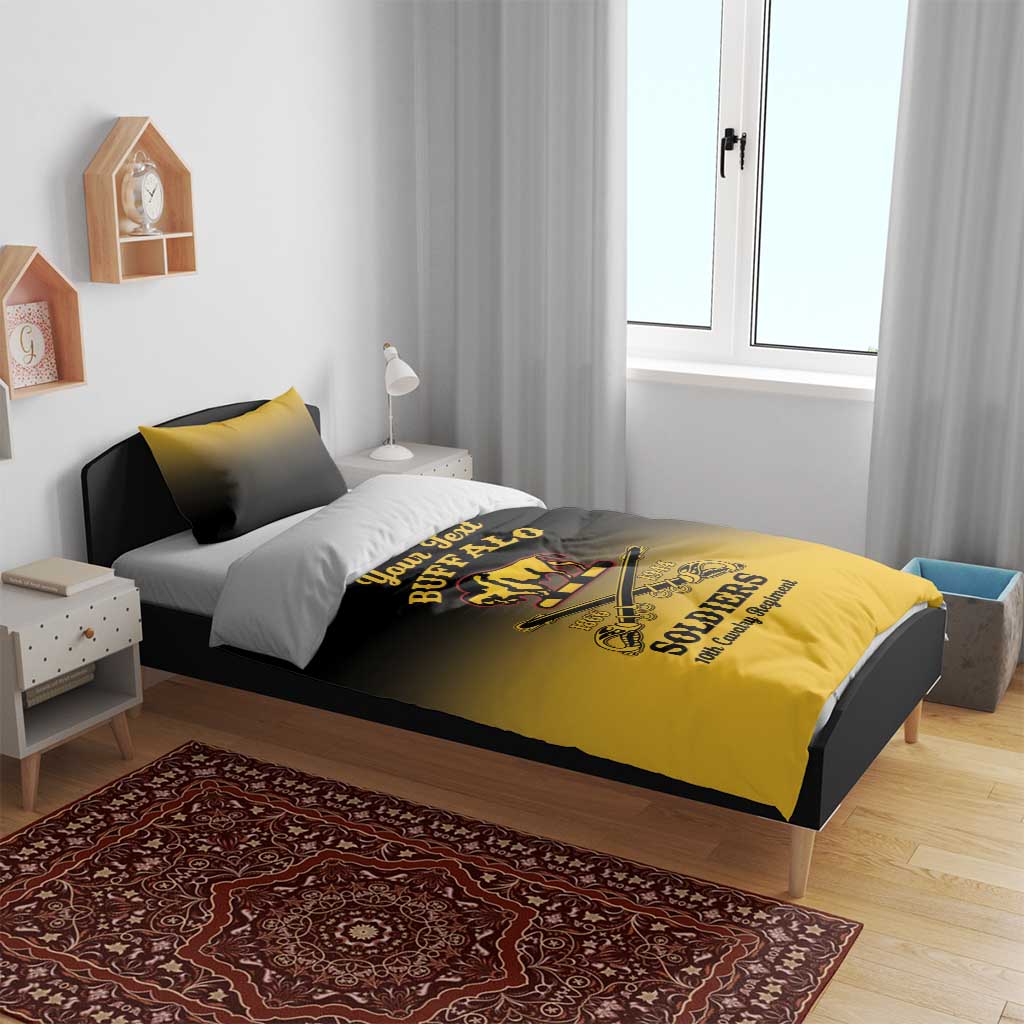 Personalised Buffalo Soldiers Bedding Set 10th Cavalry Regiment - Wonder Print Shop