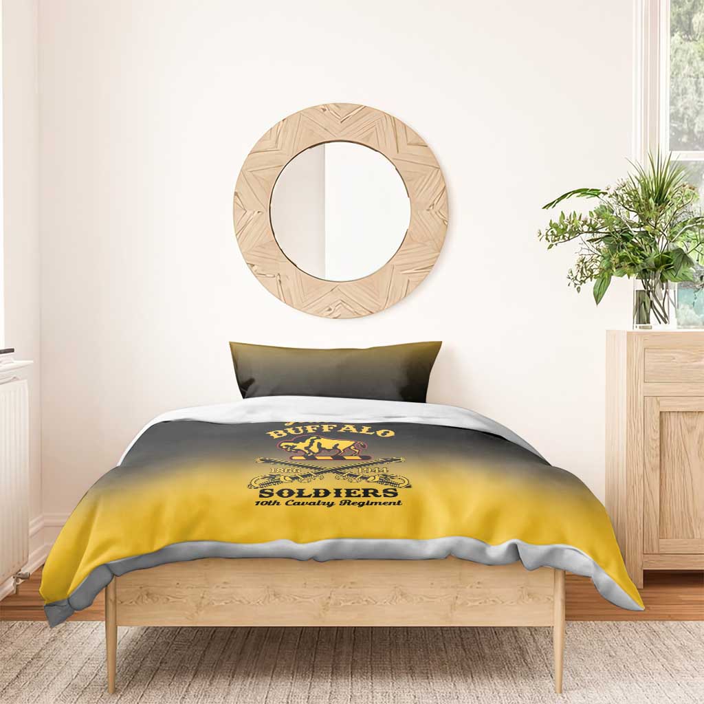 Personalised Buffalo Soldiers Bedding Set 10th Cavalry Regiment - Wonder Print Shop