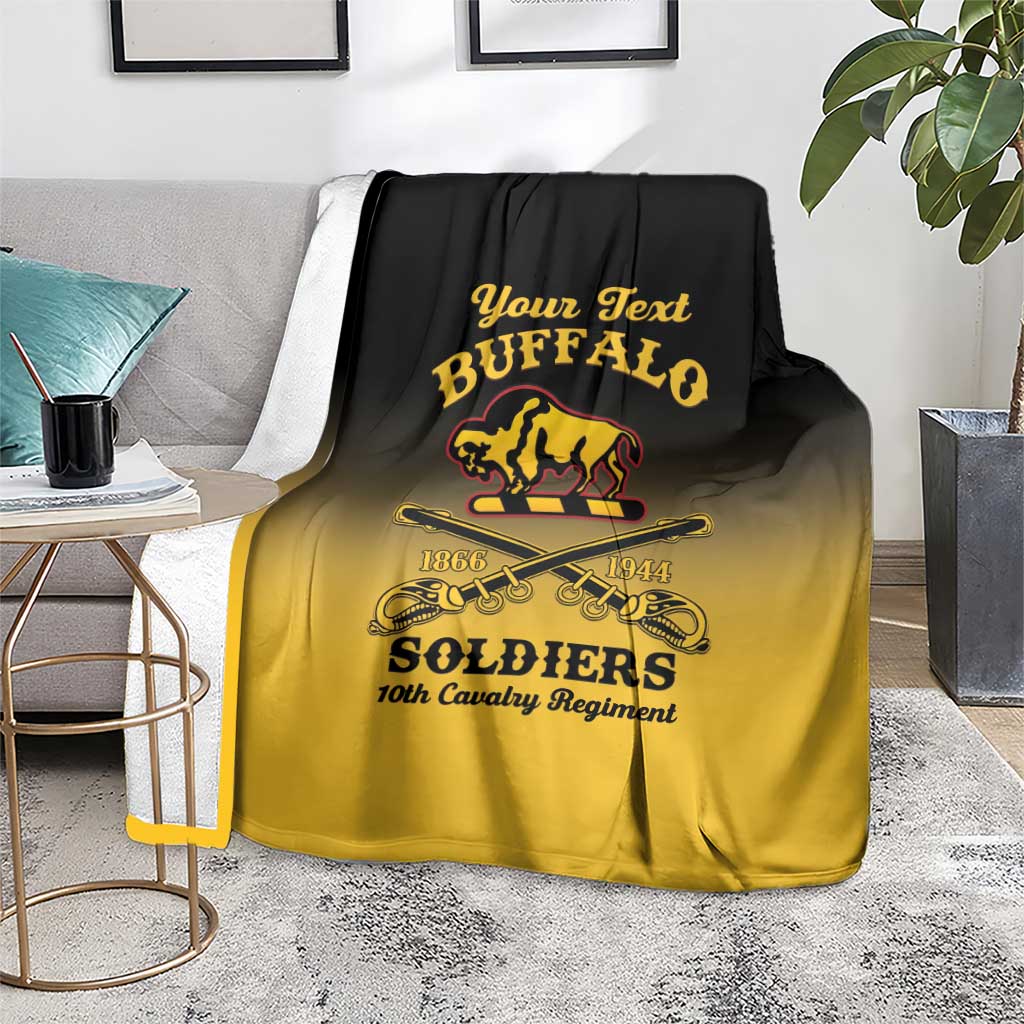 Personalised Buffalo Soldiers Blanket 10th Cavalry Regiment