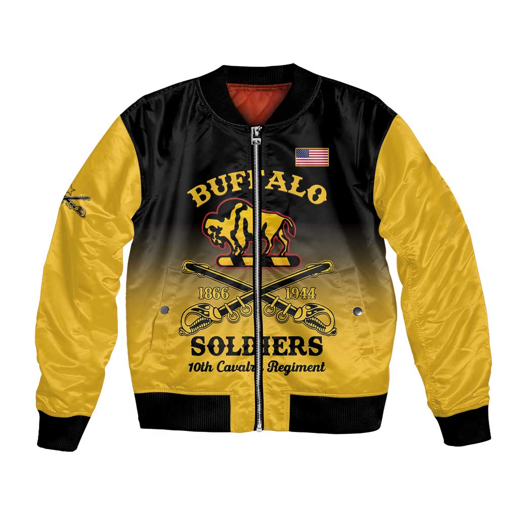 Personalised Buffalo Soldiers Bomber Jacket 10th Cavalry Regiment - Wonder Print Shop