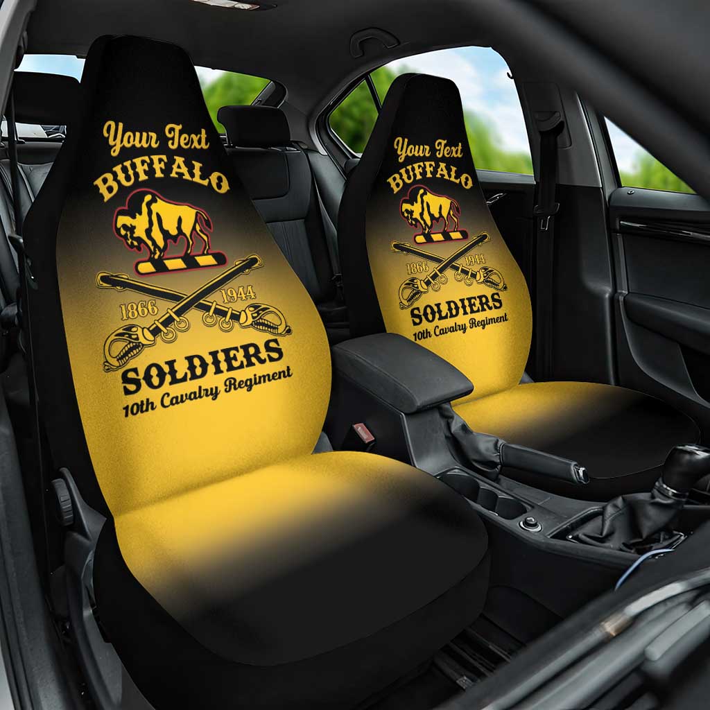 Personalised Buffalo Soldiers Car Seat Cover 10th Cavalry Regiment - Wonder Print Shop